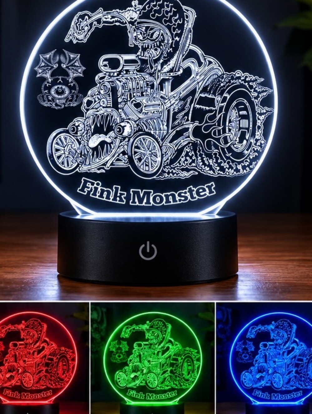 Fink Monster Kustom Kulture Halloween Racer Art